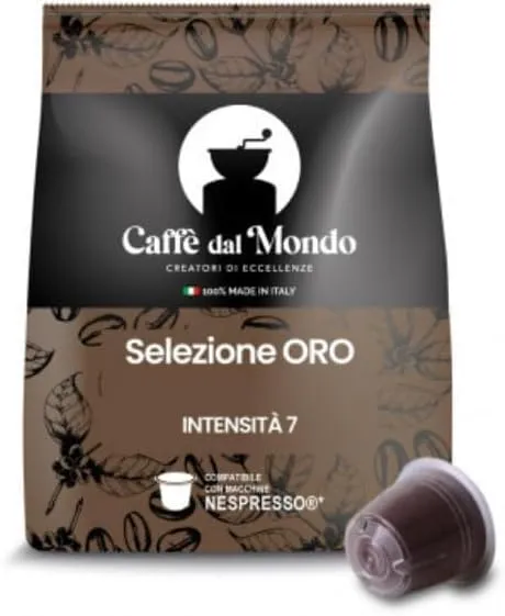 Caffè dal Mondo Selezione Oro capsule compatibili Nespresso 100 pezzi, 100% Arabica