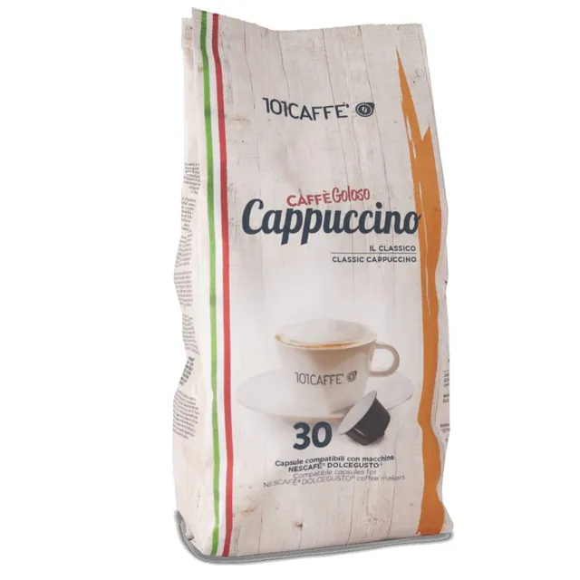 101 Caffè BEVANDE GOLOSE Cappuccino capsule 30 pezzi compatibili Dolce Gusto