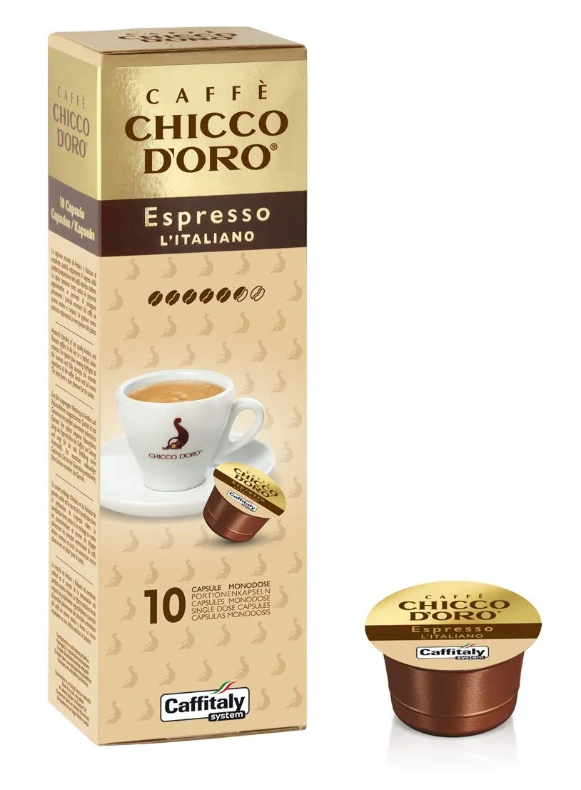 Caffitaly System Chicco D'Oro Espresso L'Italiano capsule 100 pezzi tostato