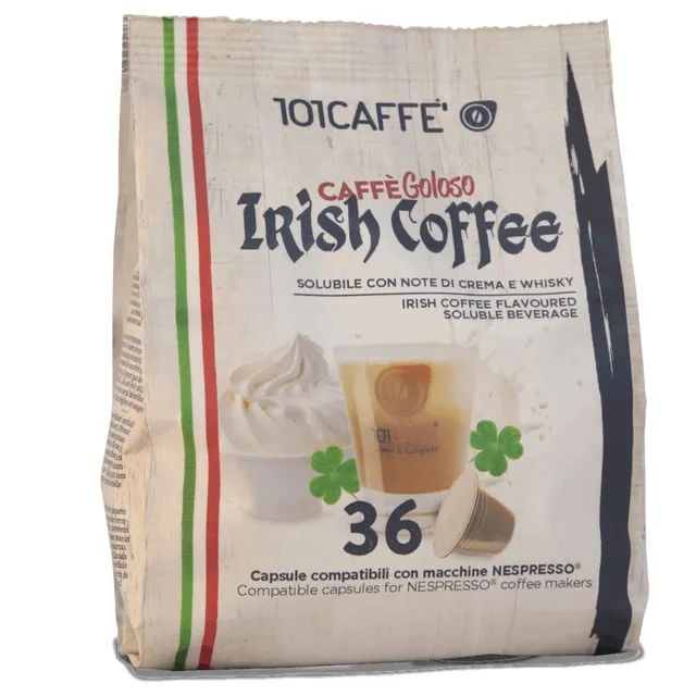 101 Caffè BEVANDE GOLOSE Irish Coffee capsule 36 pezzi compatibili Nespresso