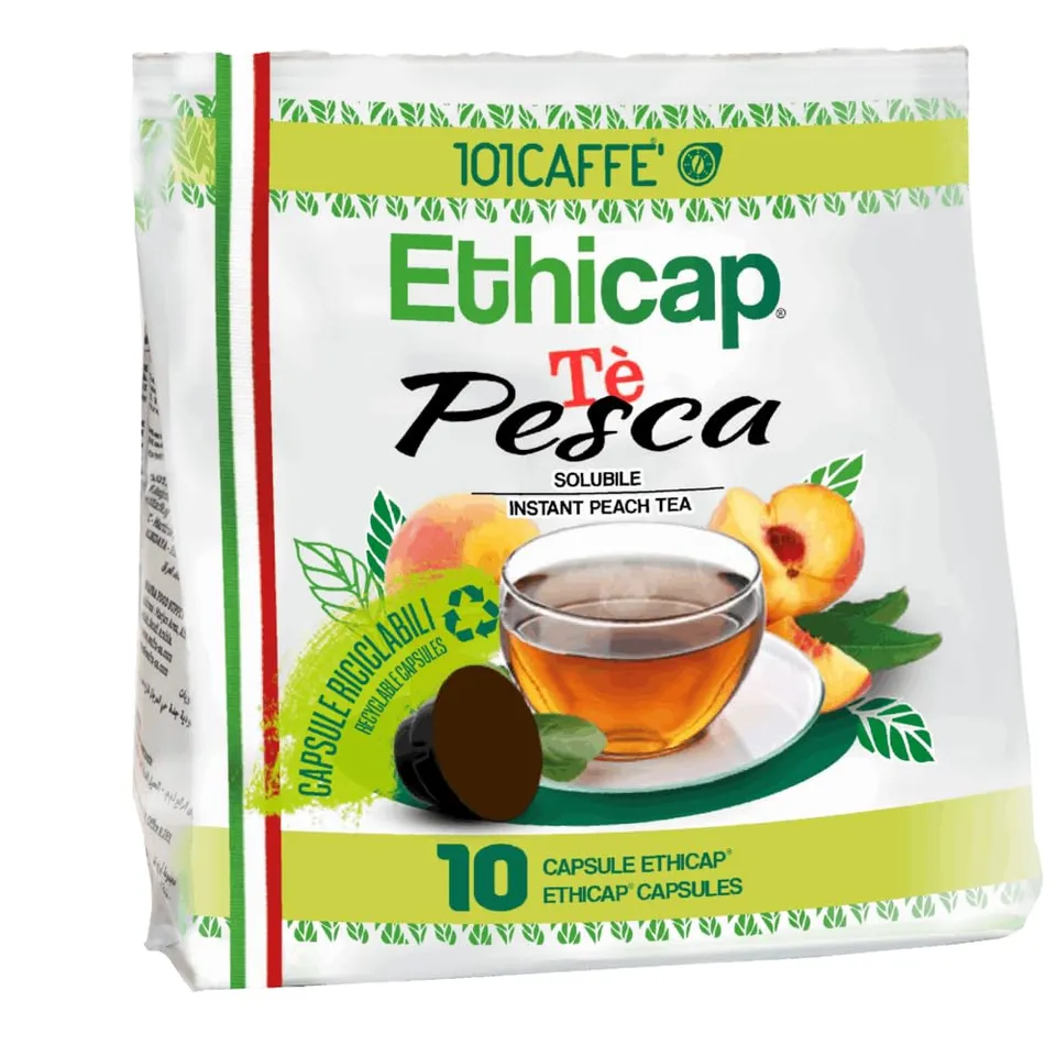 101 Caffè Tè, tisane e camomille Tea Pesca tè in capsule 10 pezzi Ethicap