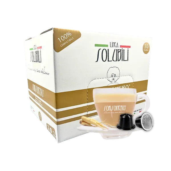 Greco Caffè Bevande Solubili 100% Nespresso Ginseng Dolce capsule 30 pezzi