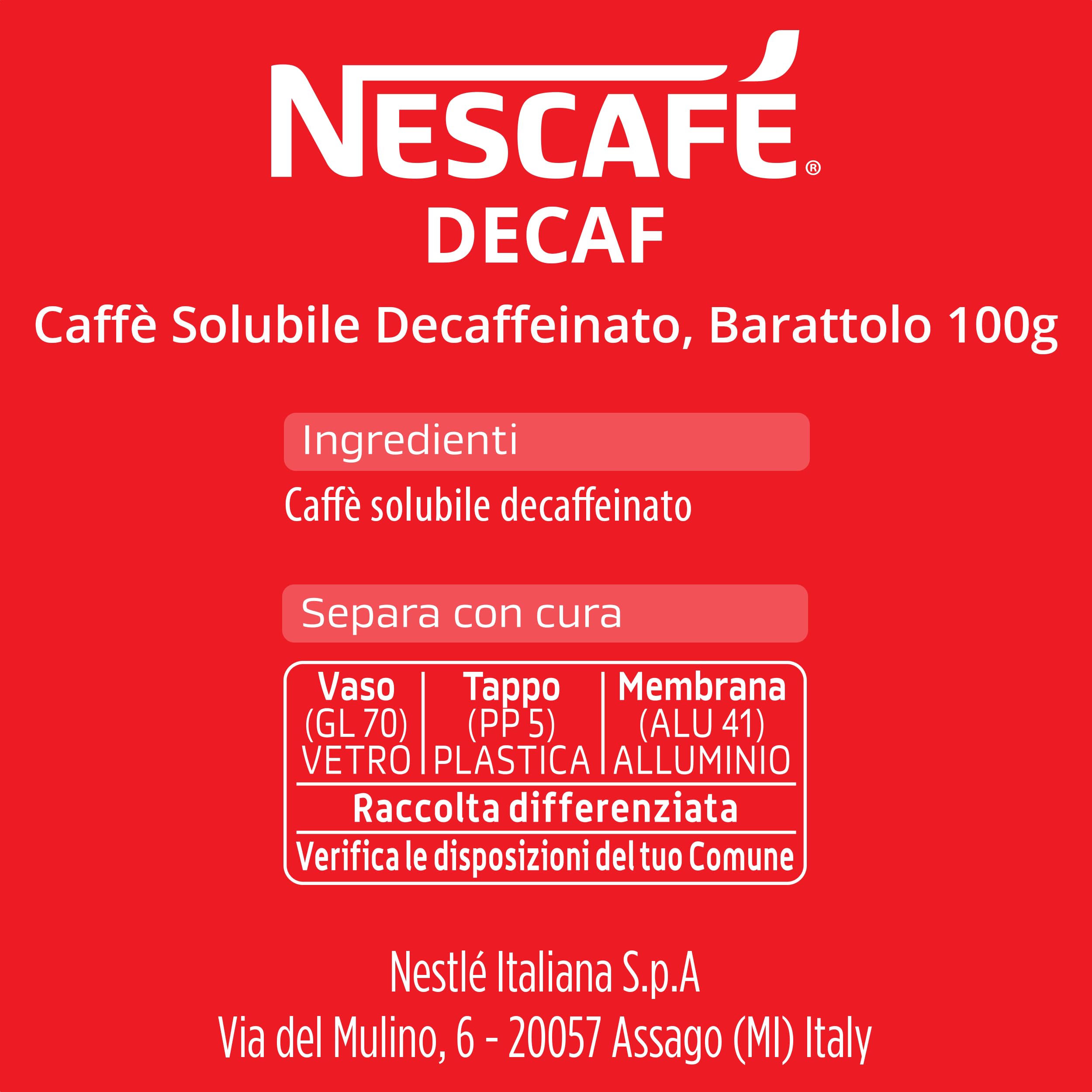 NESCAFÉ Classic Decaf caffè solubile 100 g decaffeinato ad acqua