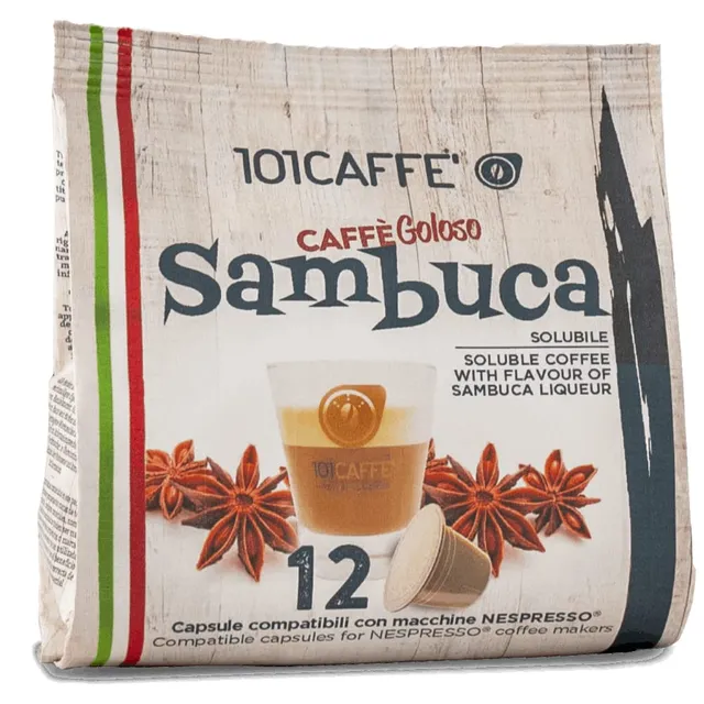 101 Caffè CAFFÈ Caffè alla Sambuca capsule 12 compatibili Nespresso