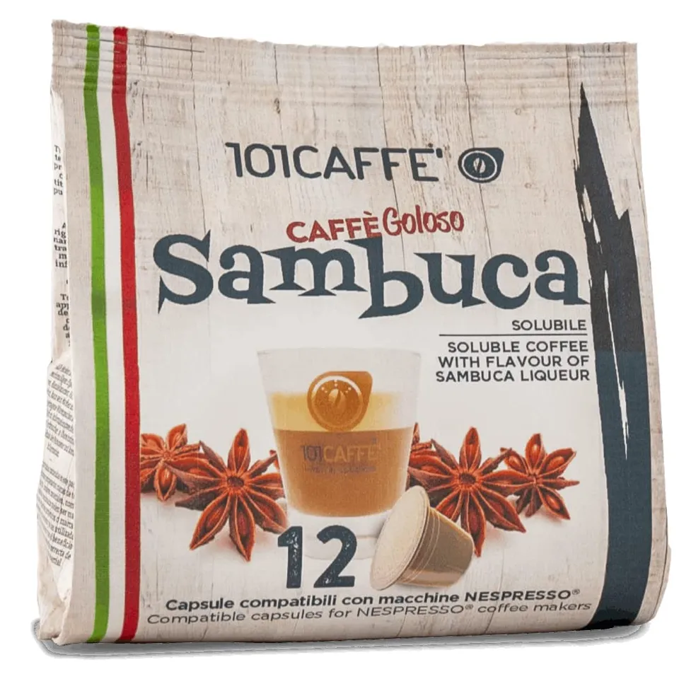 101 Caffè CAFFÈ Caffè alla Sambuca capsule 12 compatibili Nespresso