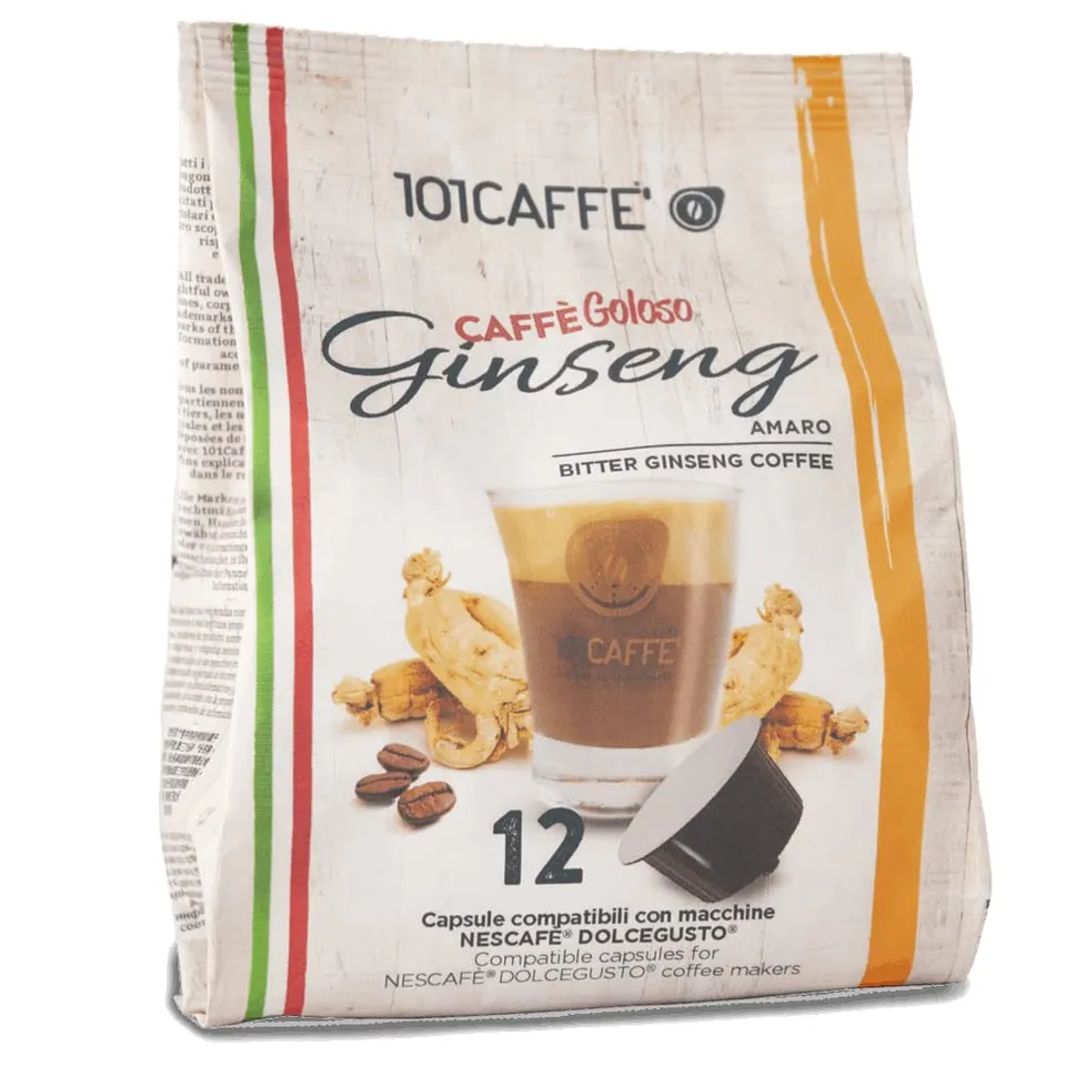 101 Caffè CAFFÈ Caffè al Ginseng Amaro capsule 12 pezzi senza zucchero aggiunto