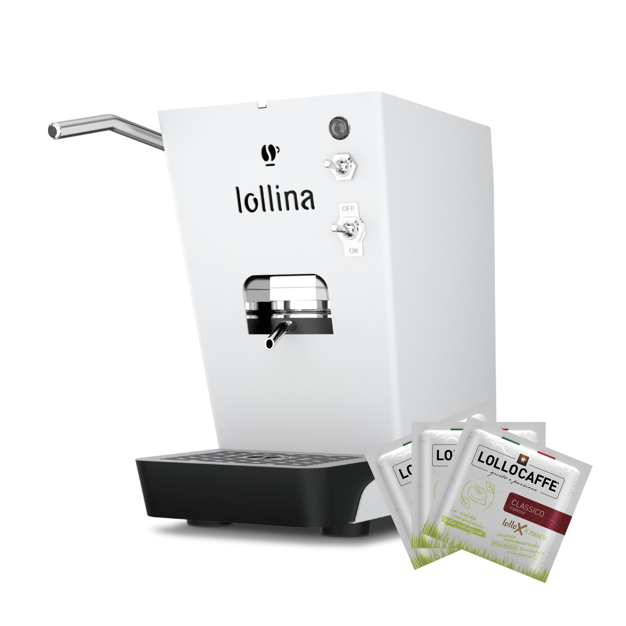 Lollo Caffè Lollina Plus macchina a cialde ESE 44 mm Rosapop con 40 cialde