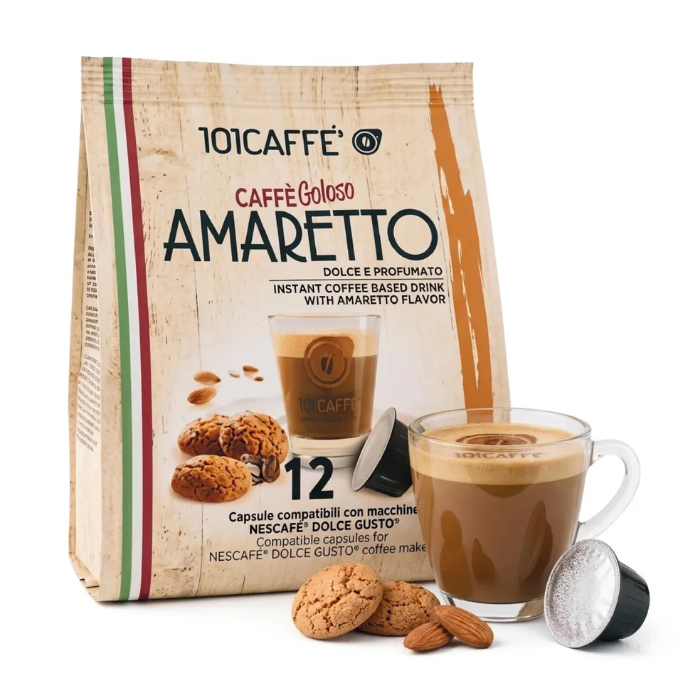 101 Caffè Bevanda Amaretto capsule Dolce Gusto 12 pezzi gusto amaretto