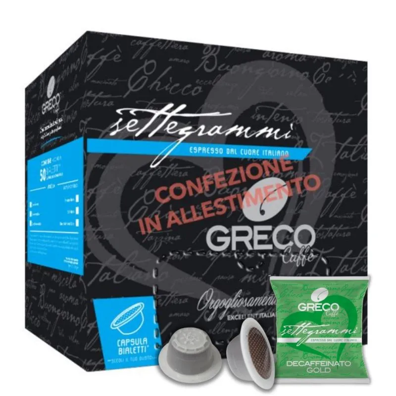 Greco Caffè Bialetti® Compatibile 100% capsule decaffeinato 50 pz