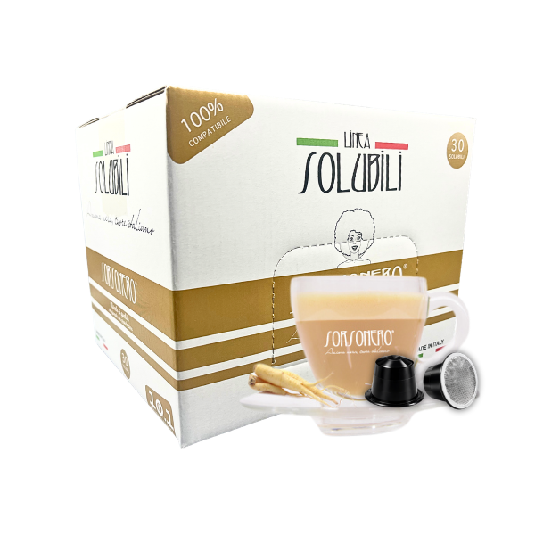Greco Caffè Bevande Solubili 100% Nespresso Ginseng Dolce capsule 30 pezzi