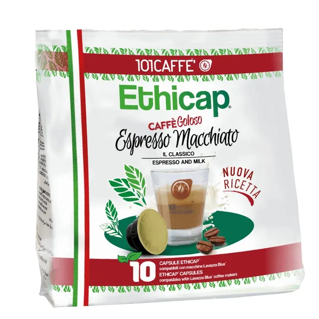 101 Caffè CAFFÈ Espresso Macchiato capsule 10 pezzi compatibili Ethicap