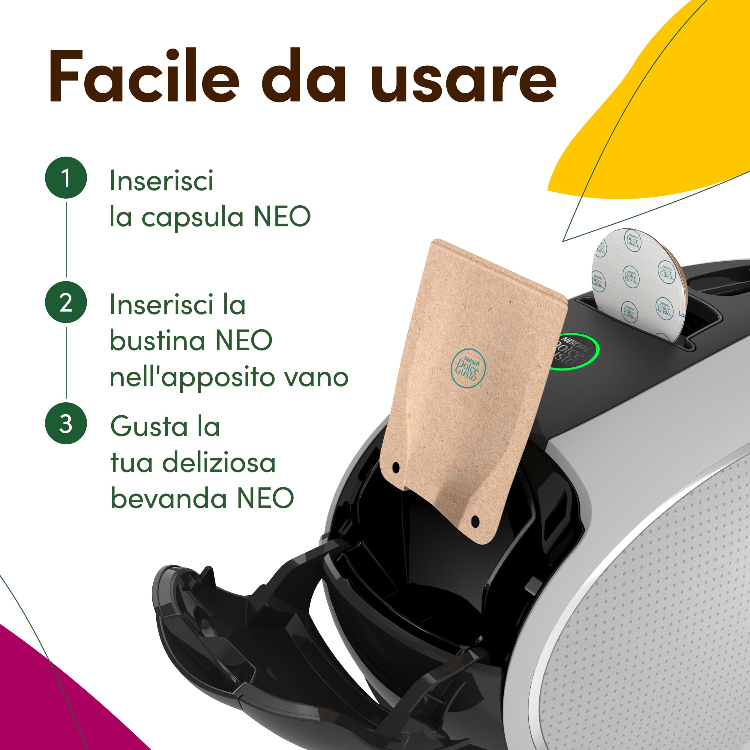 NESCAFÉ Dolce Gusto NEO Latte macchina da caffè per capsule compostabili
