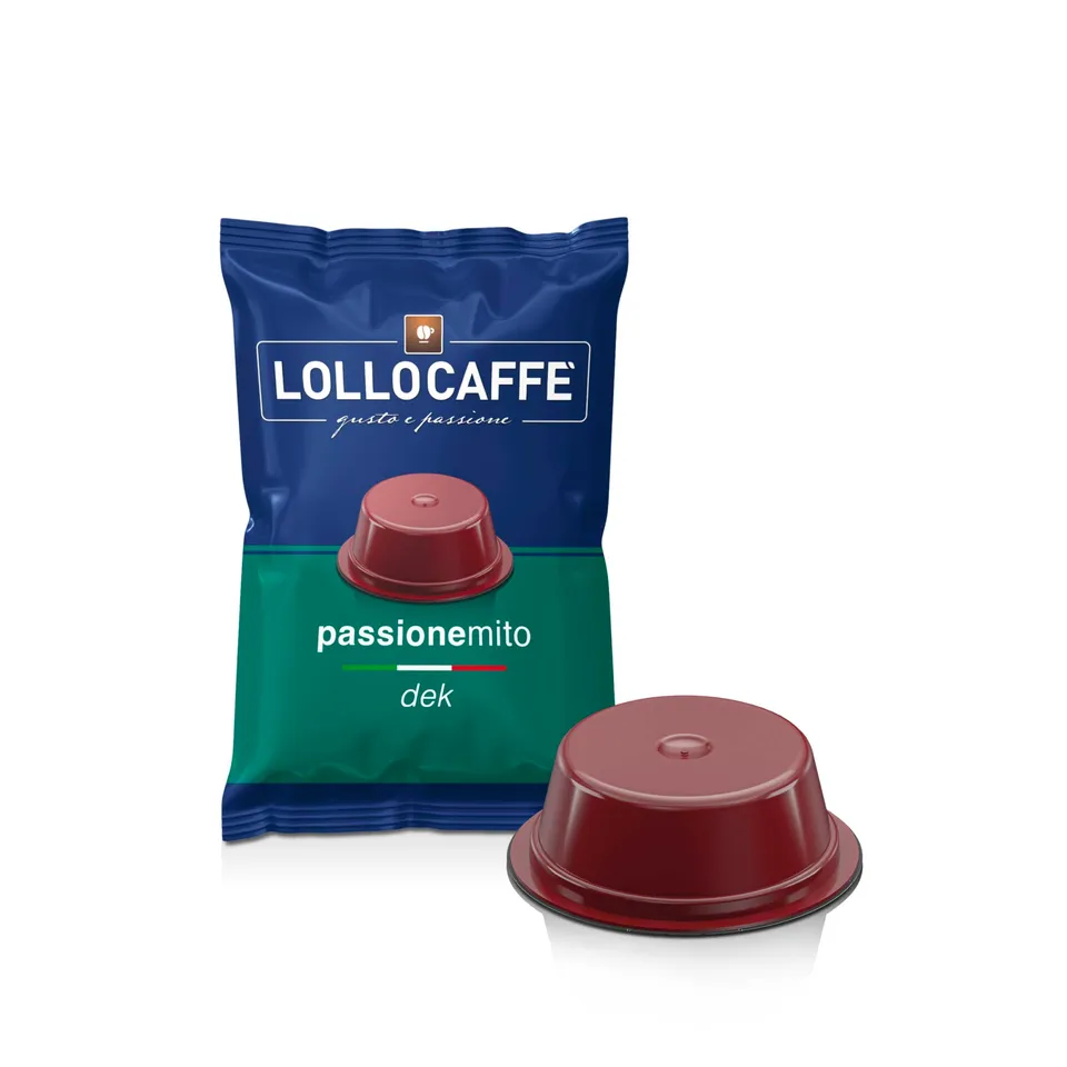 Lollo Caffè PassioneMio PassioneMito capsule caffè Dek 100 pezzi decaffeinato