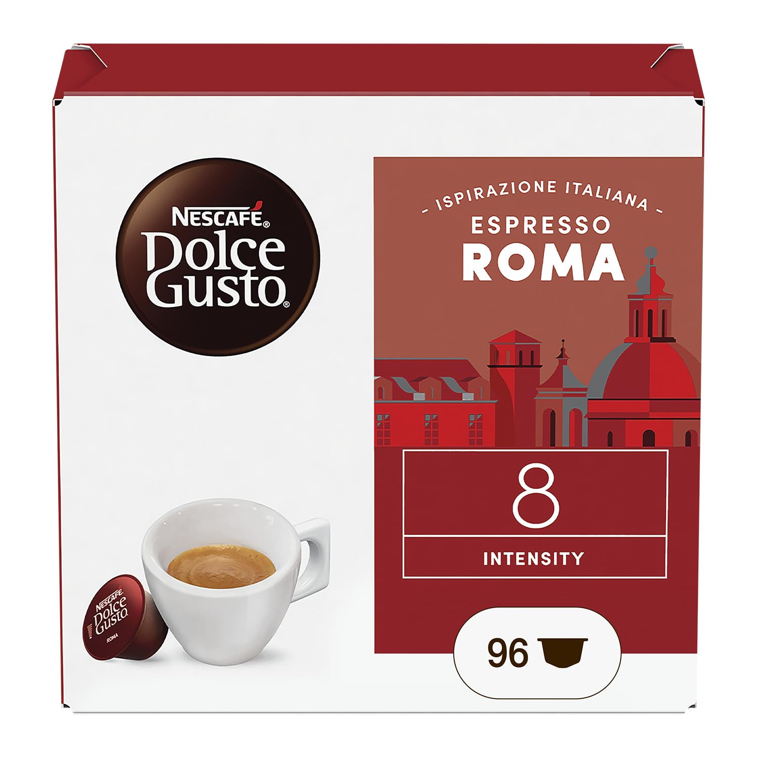 NESCAFÉ Dolce Gusto Espresso Roma capsule caffè 96 pezzi intensità 8/13