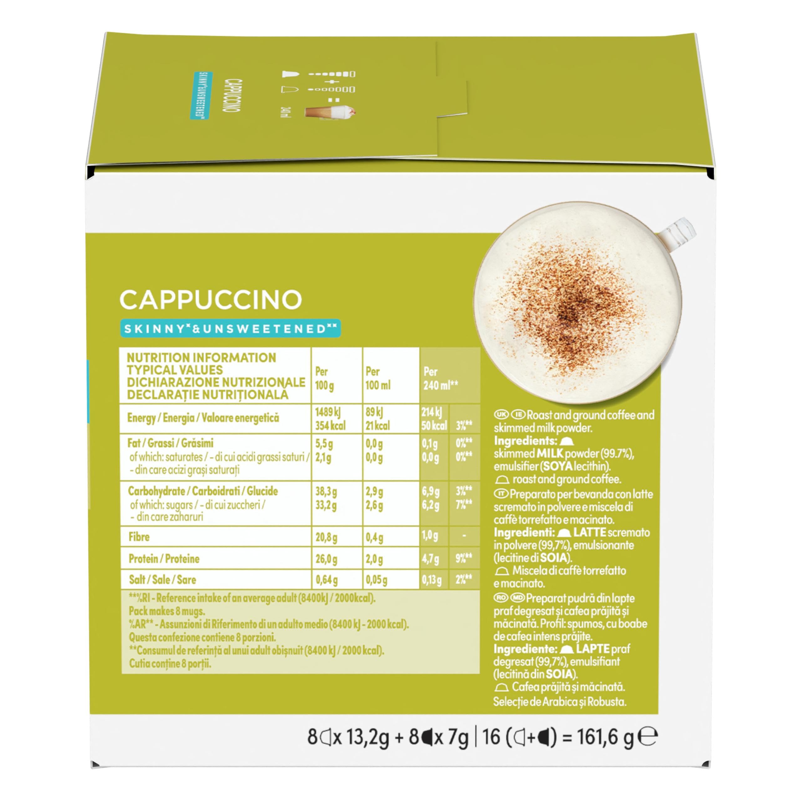 NESCAFÉ Dolce Gusto Cappuccino Light capsule caffè e latte 48 pezzi senza grassi