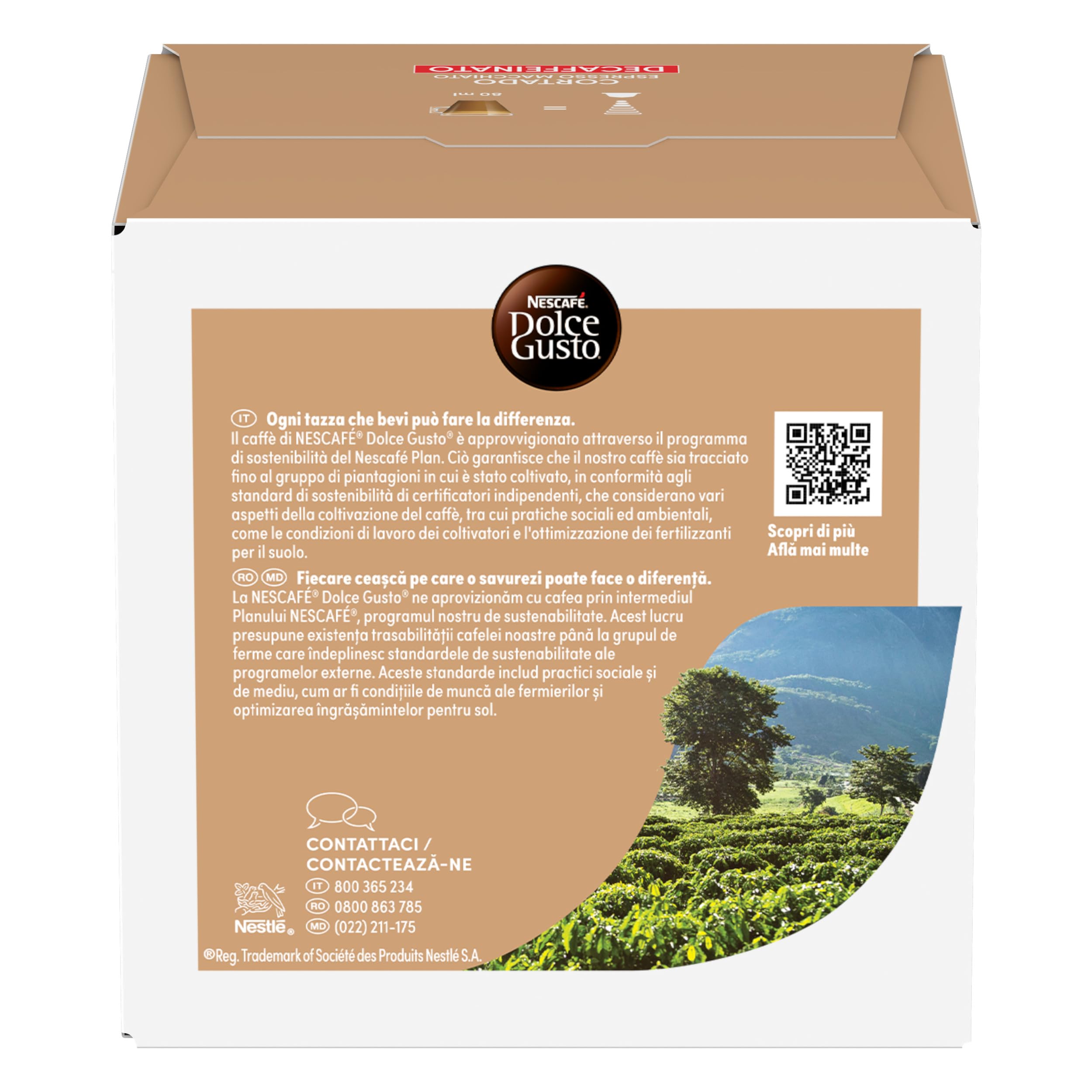 NESCAFÉ Dolce Gusto Cortado Espresso Macchiato Decaffeinato capsule 48 pezzi