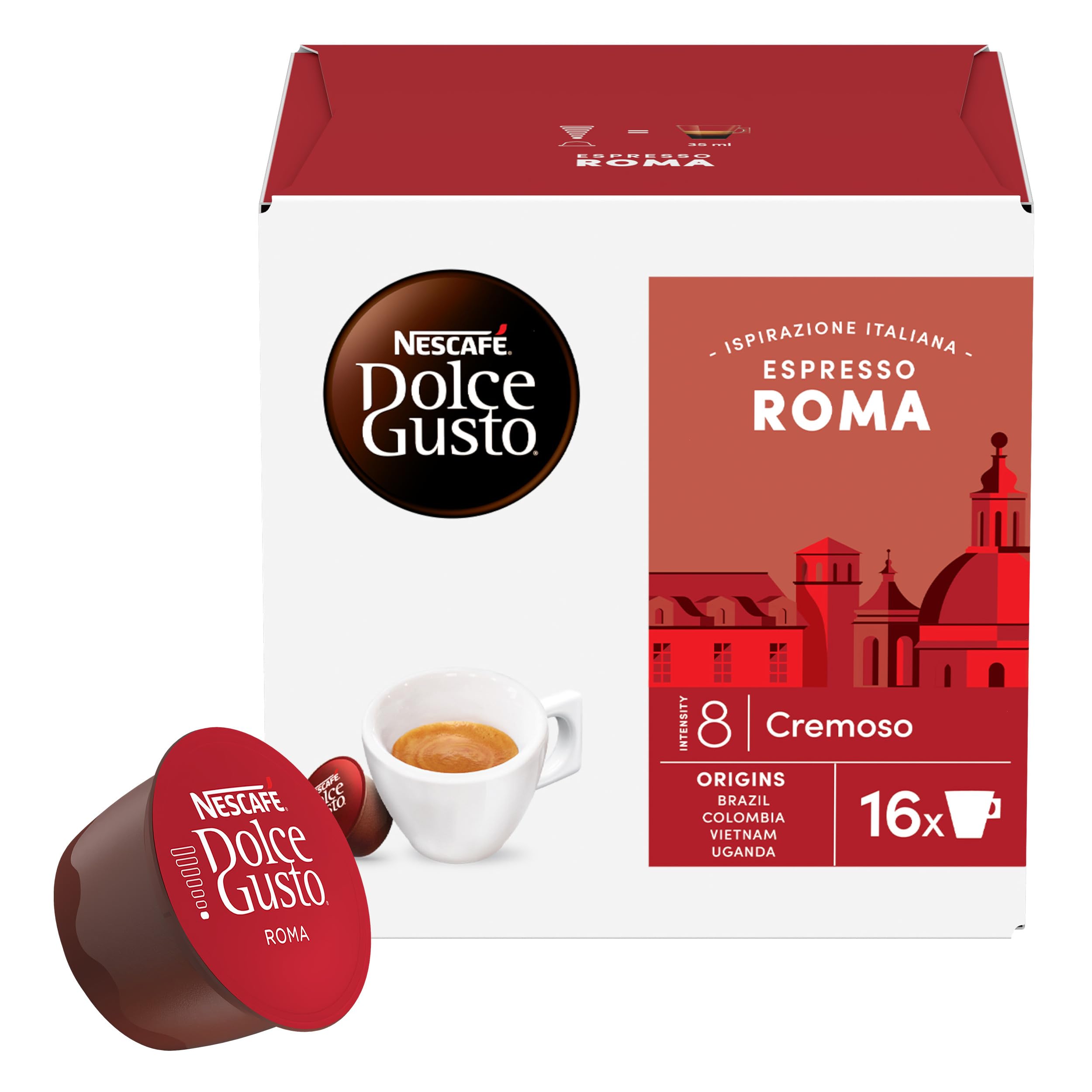 NESCAFÉ Dolce Gusto Espresso Roma capsule caffè 96 pezzi intensità 8/13