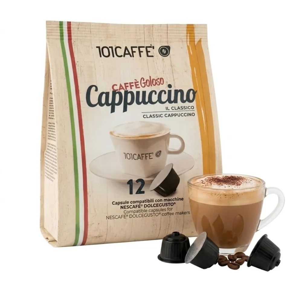 101 Caffè Bevande Golose Cappuccino bevanda in capsule 12 pezzi al latte