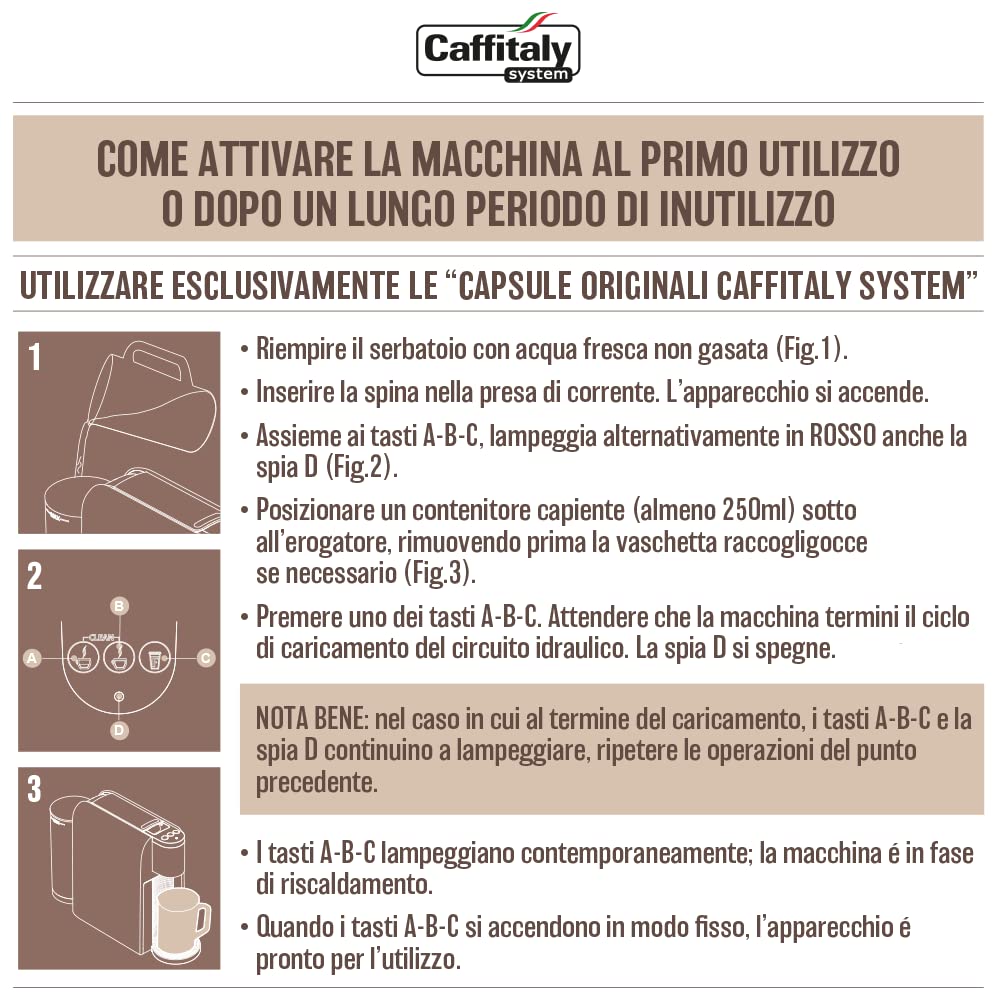 Caffitaly System Volta S35 macchina da caffè bianca per capsule originali
