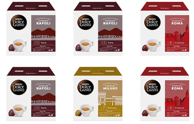 NESCAFÉ Dolce Gusto Napoli Roma Milano capsule caffè assortite 96 pezzi