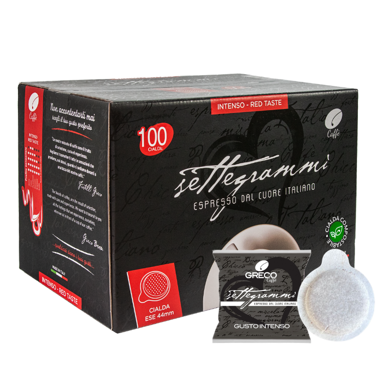 Greco Caffè Cialde ESE 44mm Gusto Intenso cialde 100 pezzi compostabili