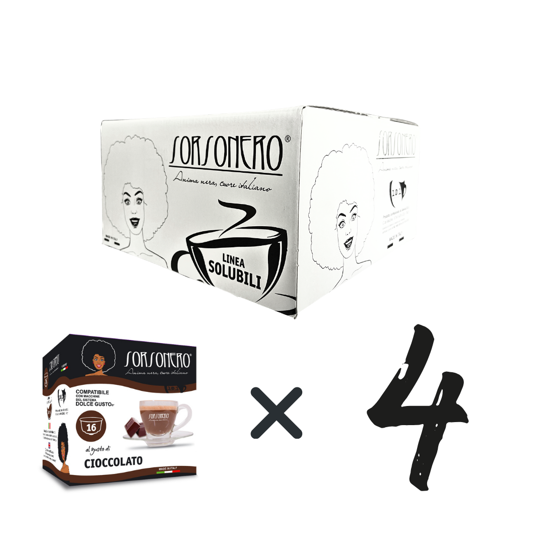 Greco Caffè Bevande Solubili 100% Cioccolato bevanda 64 capsule