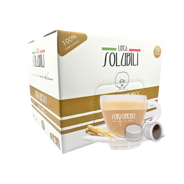 Greco Caffè Bevande Solubili 100% Espresso Point bevanda Ginseng Amaro 30 pezzi