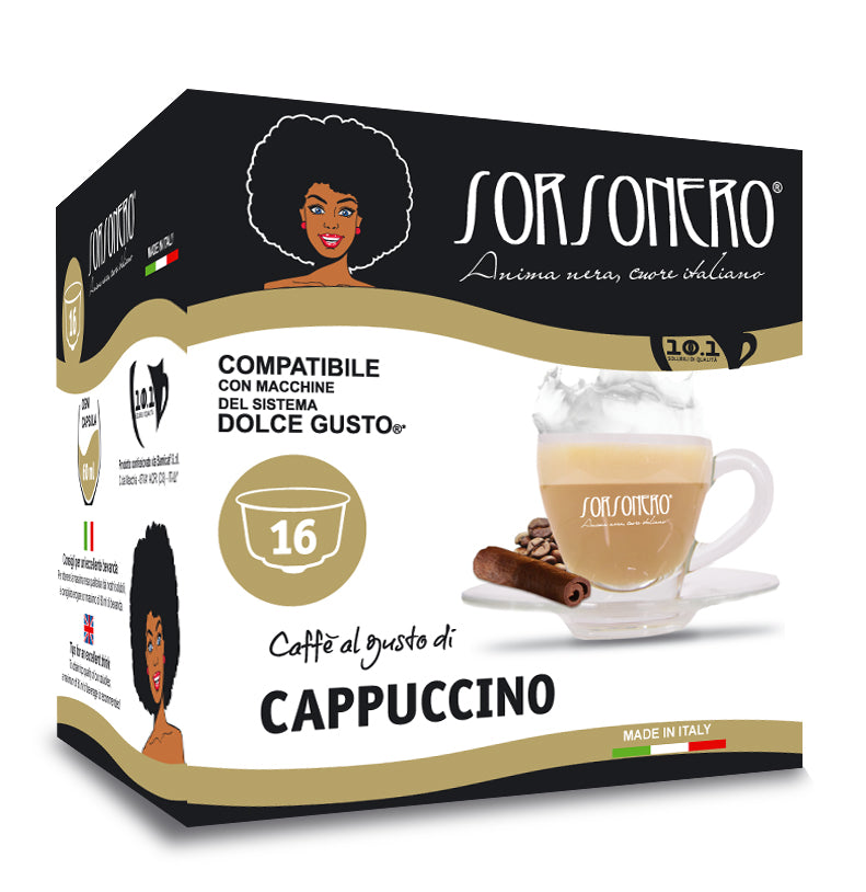 Greco Caffè Bevande Solubili 100% Dolce Gusto cappuccino 16 capsule nocciola