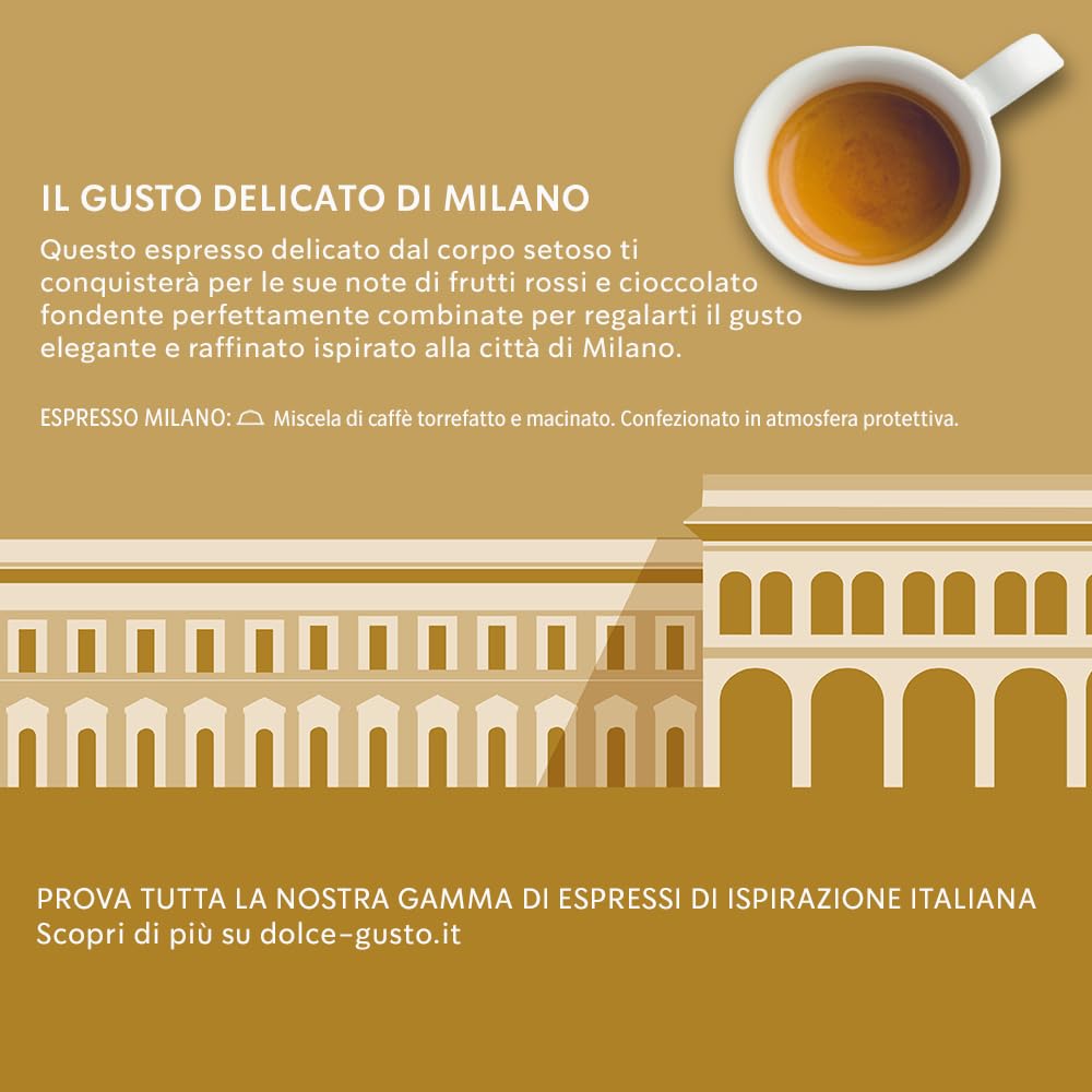 NESCAFÉ Dolce Gusto Espresso Milano caffè 96 capsule intensità 7/13