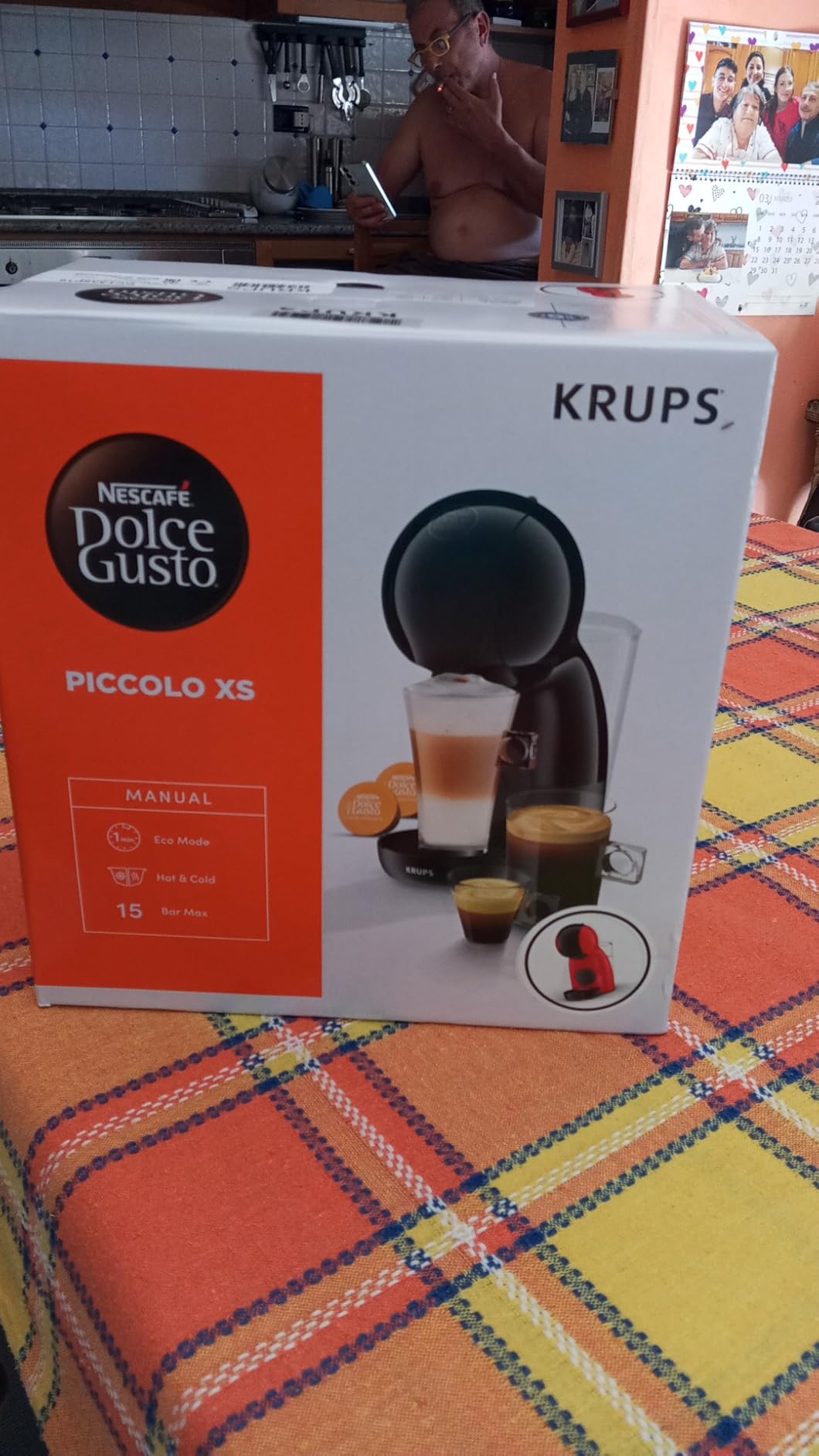 NESCAFÉ Dolce Gusto Piccolo XS KP1A3510 macchina a capsule rossa 15 bar