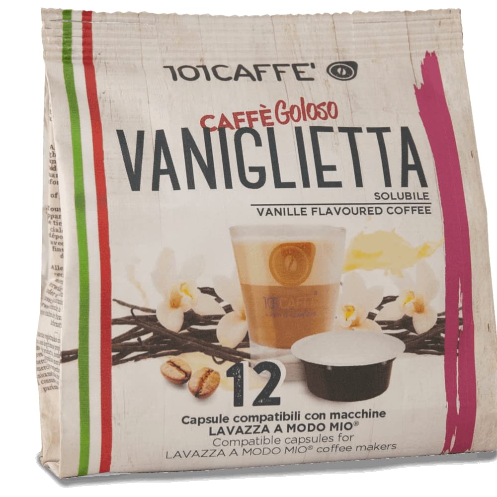 101 Caffè Vaniglietta capsule 12 pezzi al gusto di vaniglia