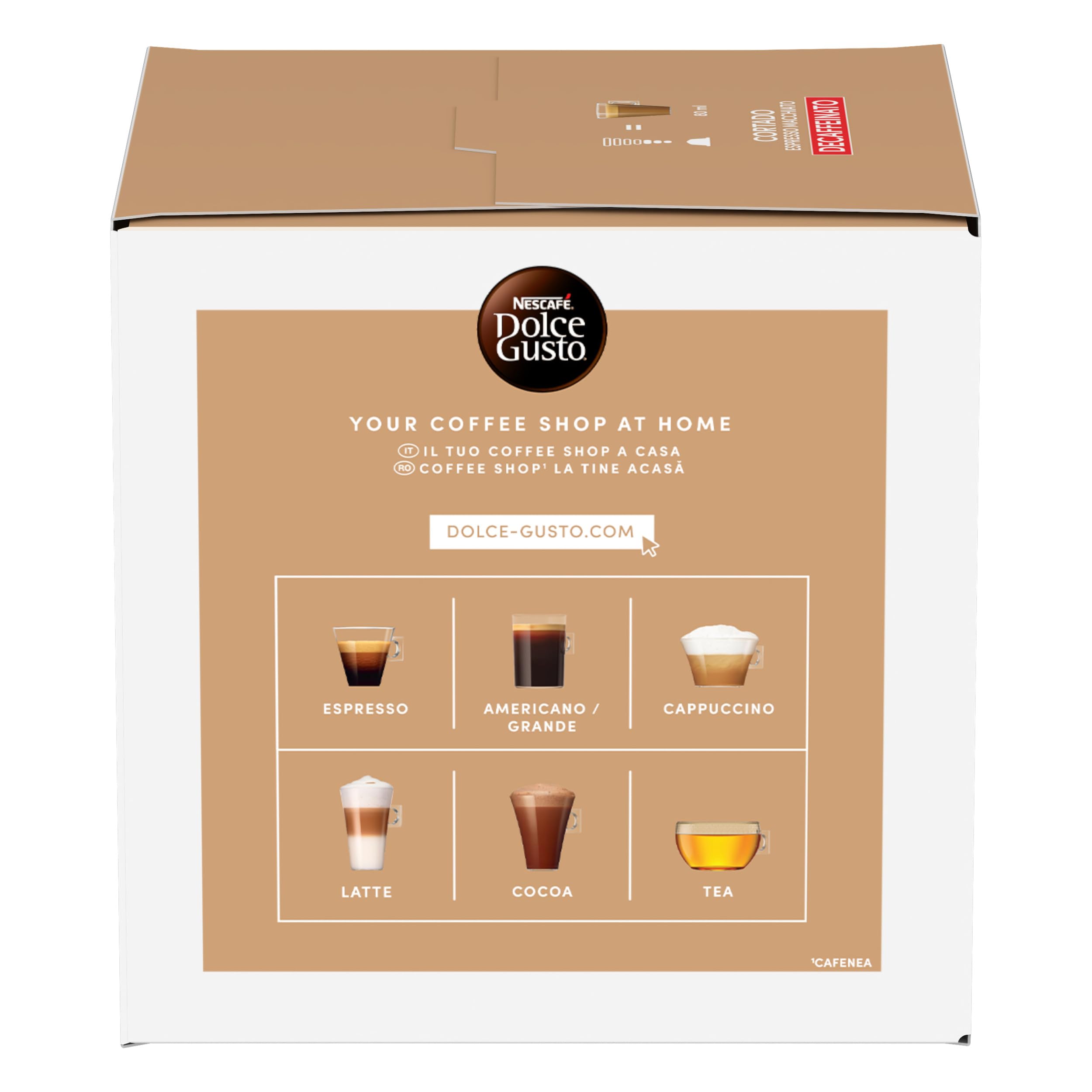 NESCAFÉ Dolce Gusto Cortado Espresso Macchiato Decaffeinato capsule 48 pezzi