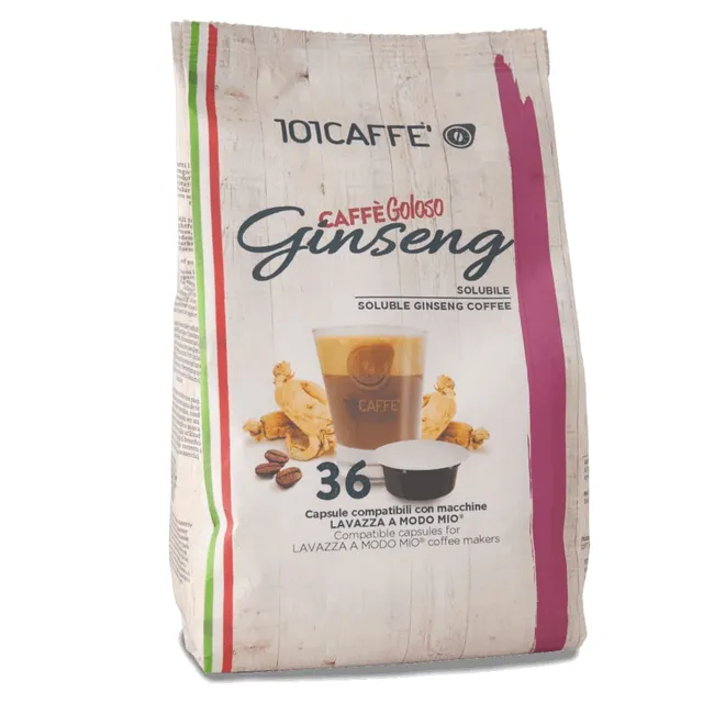 101 Caffè CAFFÈ Caffè al Ginseng capsule 36 pezzi compatibili Lavazza A Modo Mio
