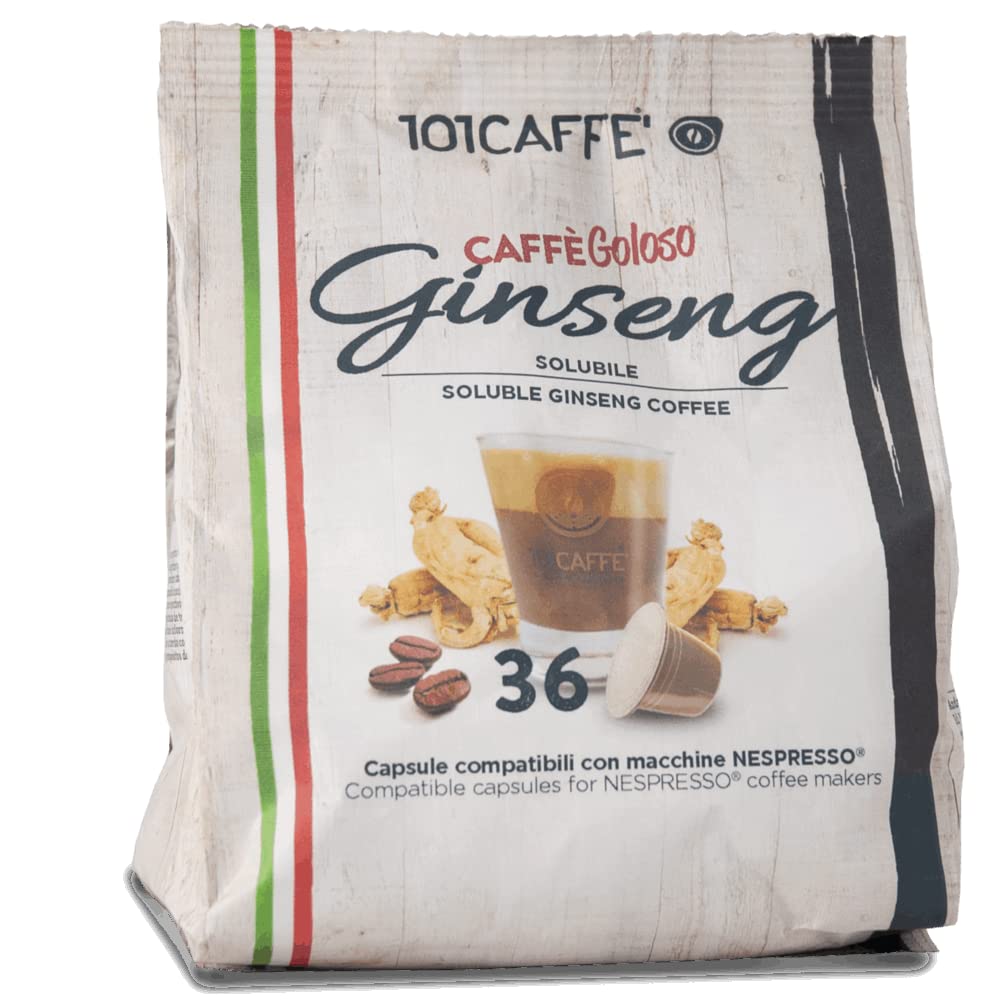 101 Caffè CAFFÈ Caffè al Ginseng capsule 36 pezzi compatibili Nespresso