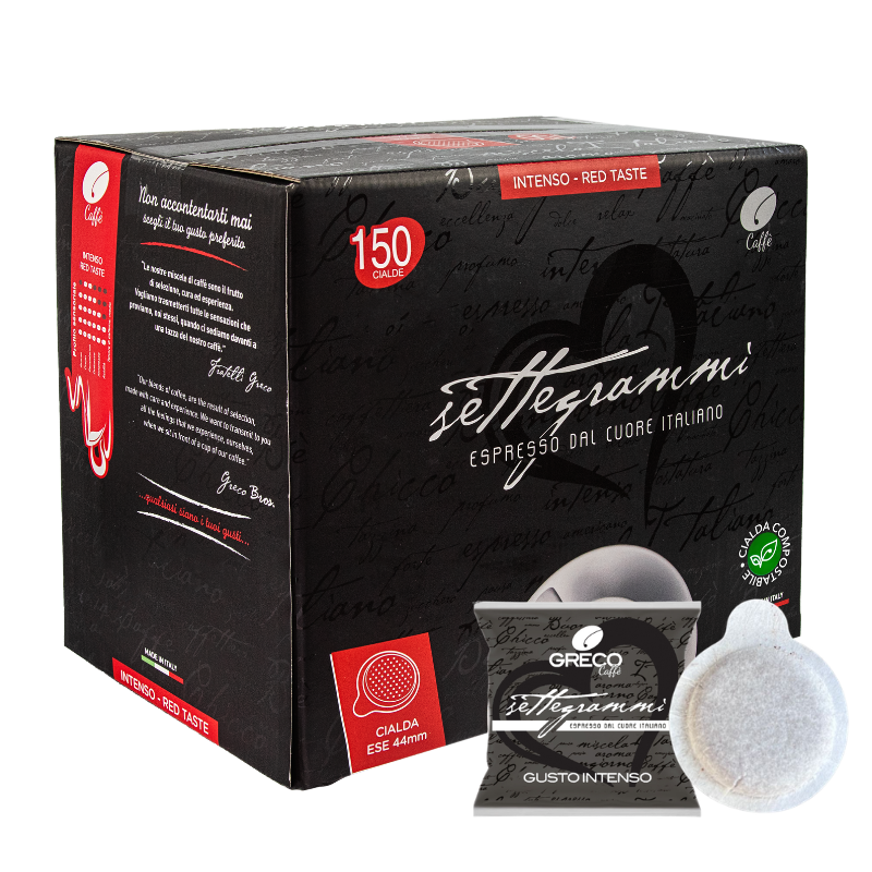Greco Caffè Cialde ESE 44mm Gusto Intenso cialde caffè 150 pezzi intensità 10/10