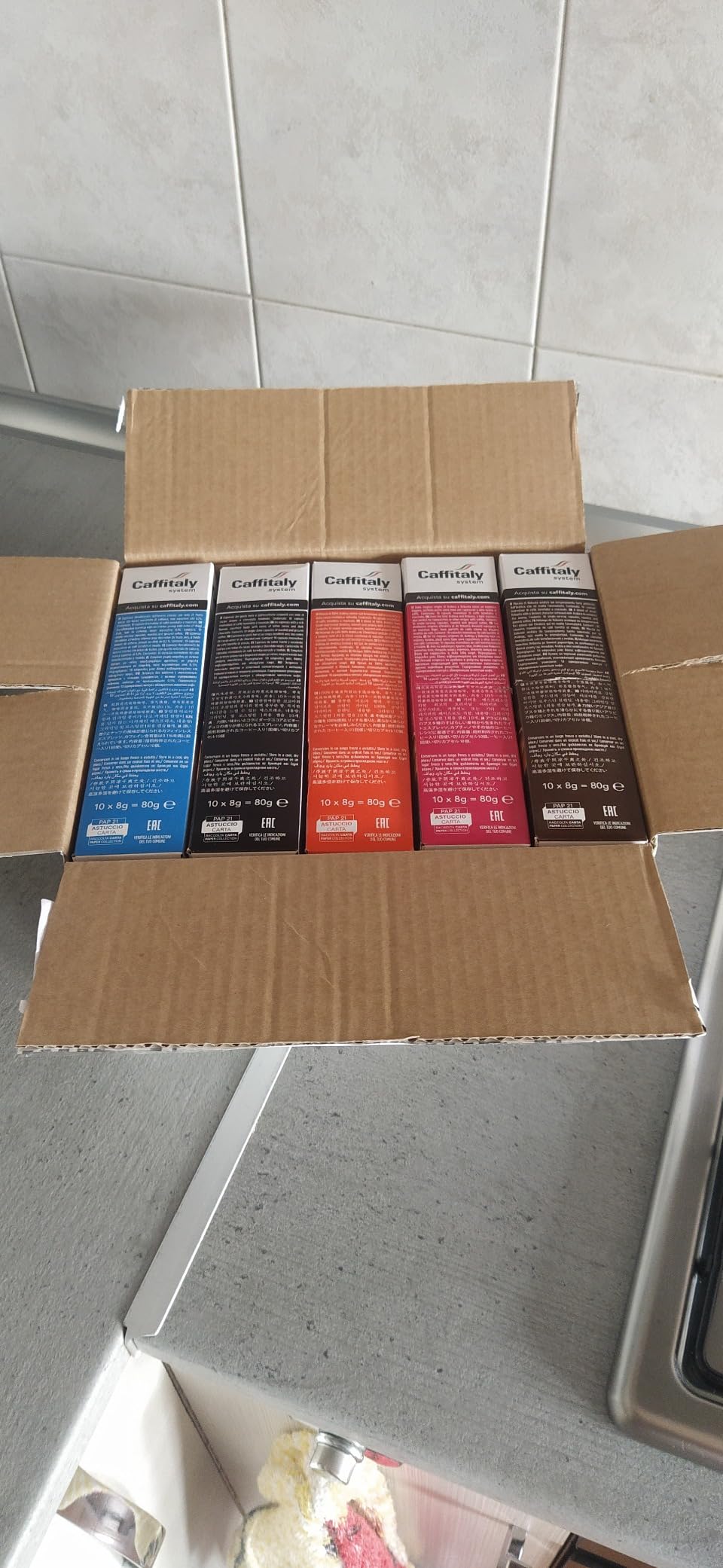 Caffitaly System Variety Pack capsule caffè 100 pezzi 5 varietà