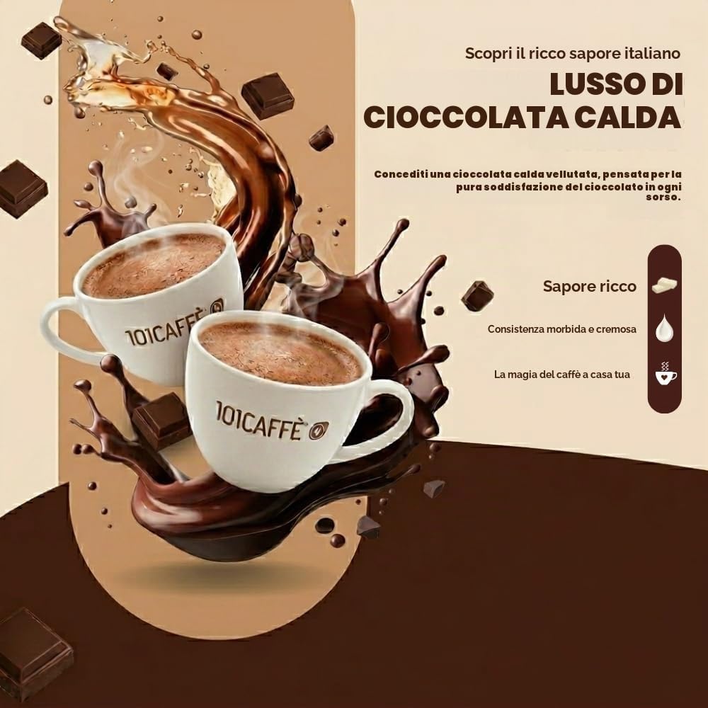 101 Caffè Cioccolata capsule 12 compatibili Nespresso al cacao