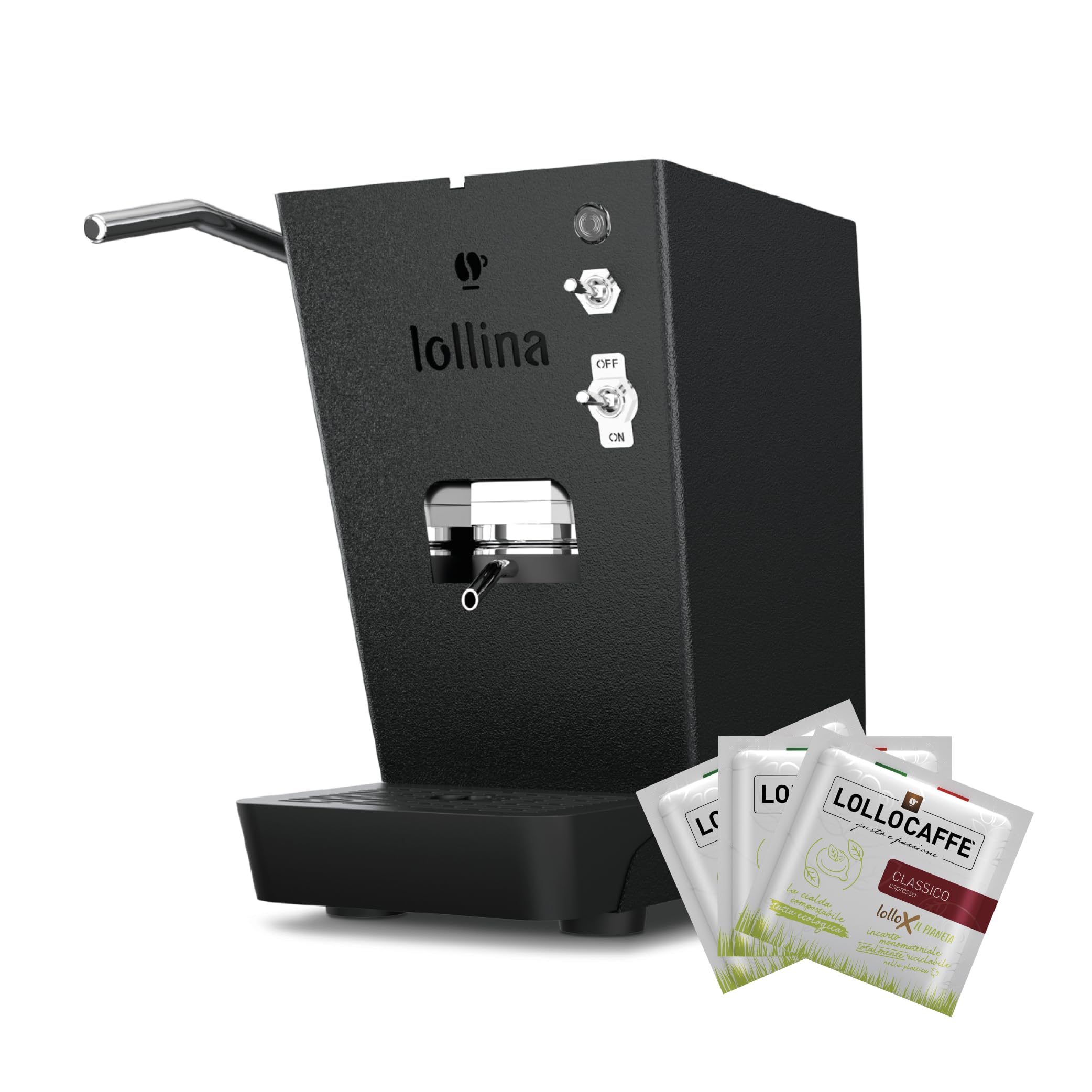 Lollo Caffè Lollina Plus macchina a cialde ESE 44 mm Rosapop con 40 cialde