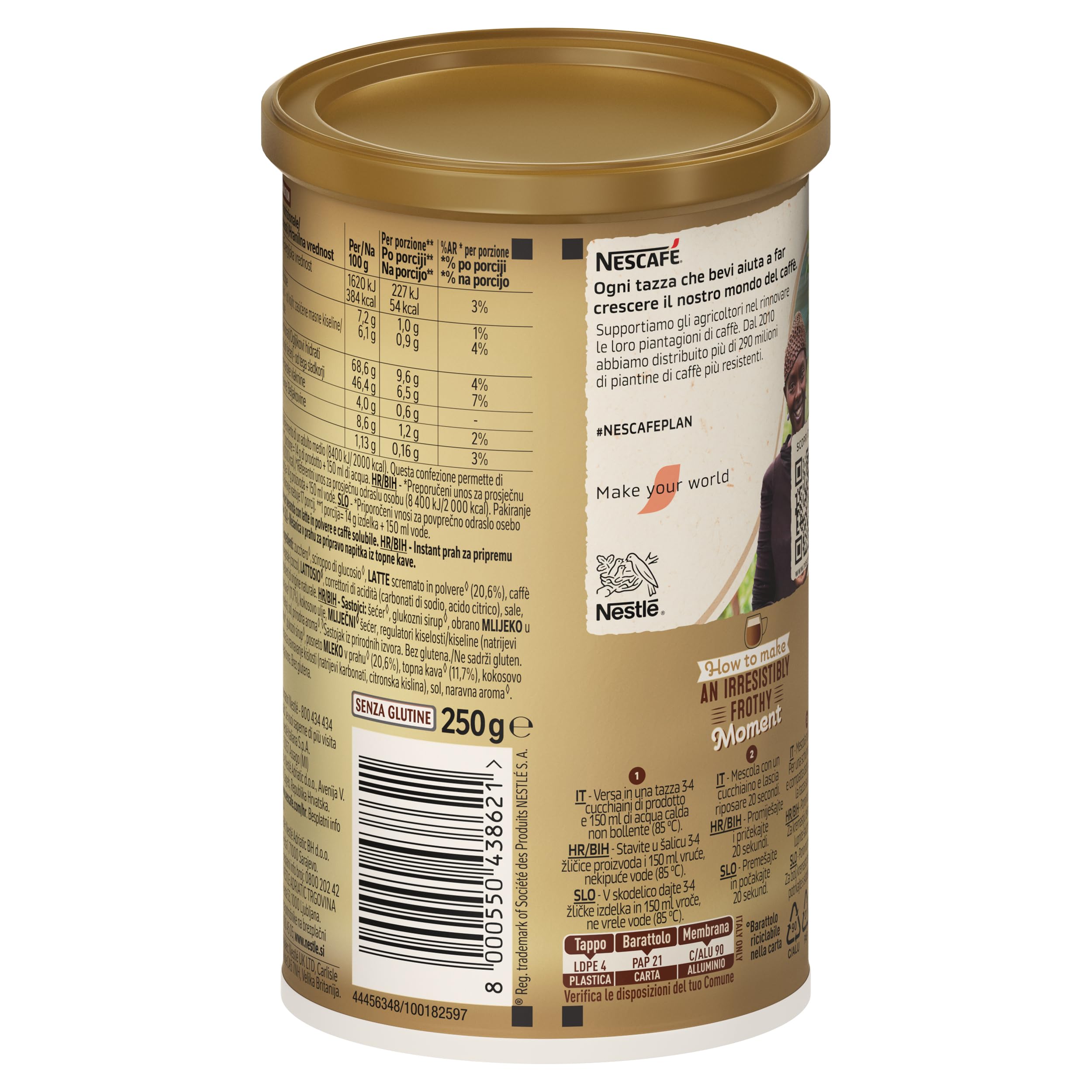 NESCAFÉ Caffè Solubile Cappuccino solubile 250 g