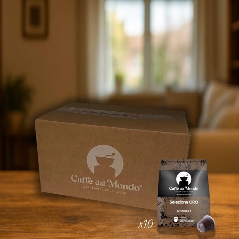 Caffè dal Mondo Selezione Oro capsule compatibili Nespresso 100 pezzi, 100% Arabica