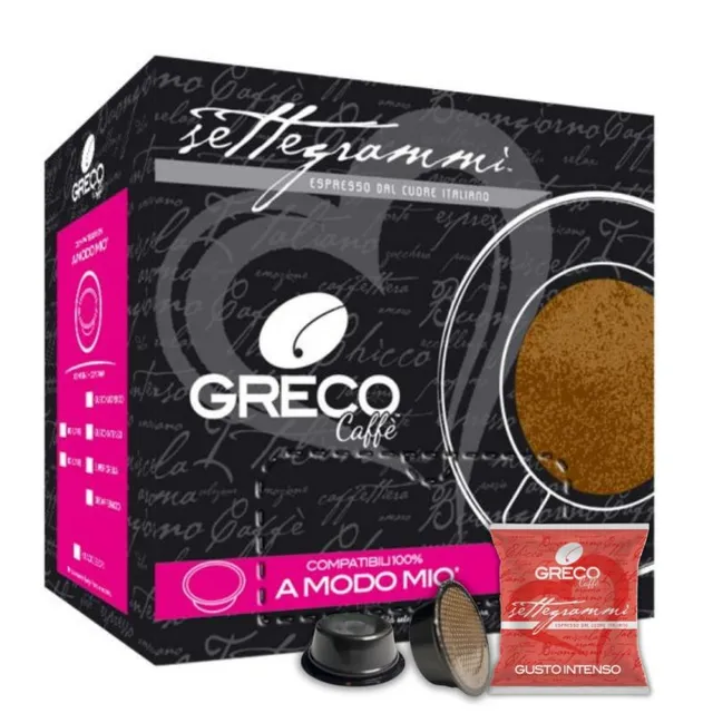 Greco Caffè A Modo Mio® Compatibile 100% Gusto Intenso capsule 100 pezzi Arabica e Robusta