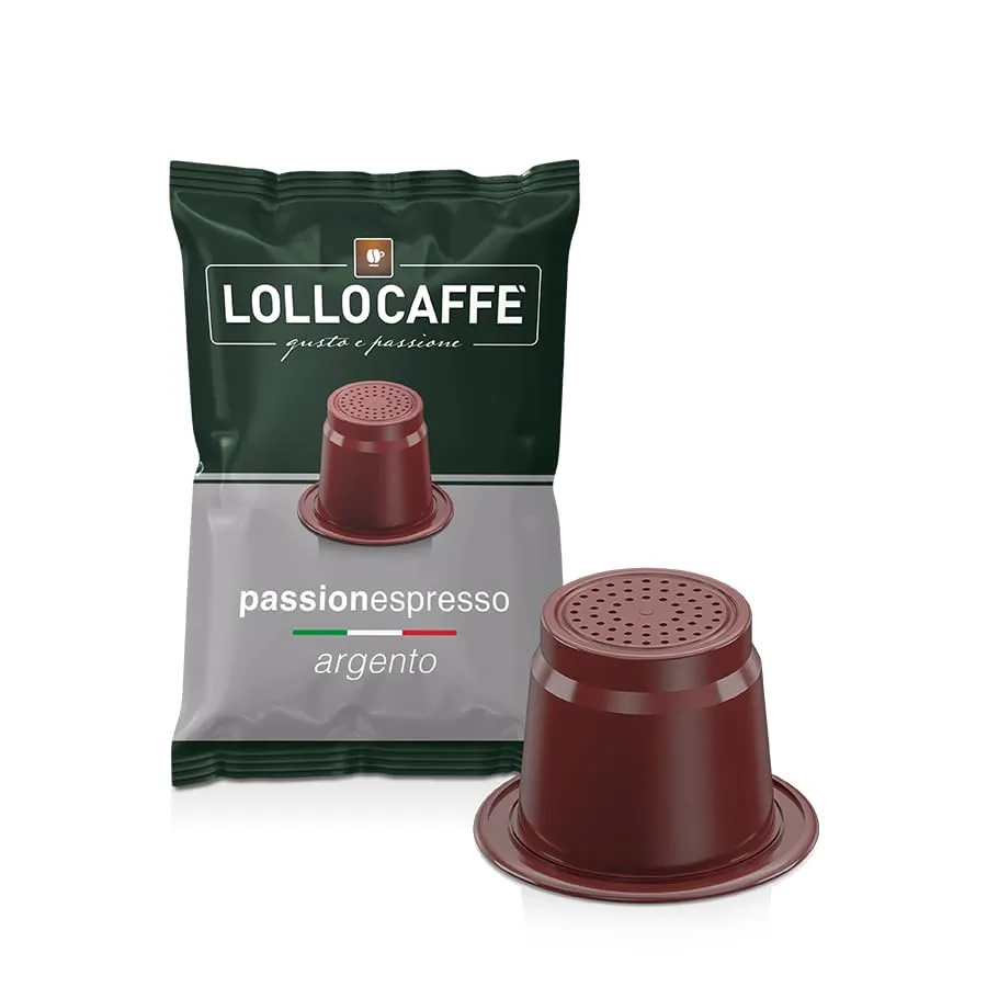 Lollo Caffe Passione Espresso Miscela Argento capsule 200 pezzi compatibili Nespresso