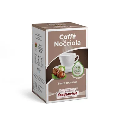 SignoriCaffè Capsule e Cialde SANDEMETRIO CAFFE ALLA NOCCIOLA cialde 18 pezzi nocciola