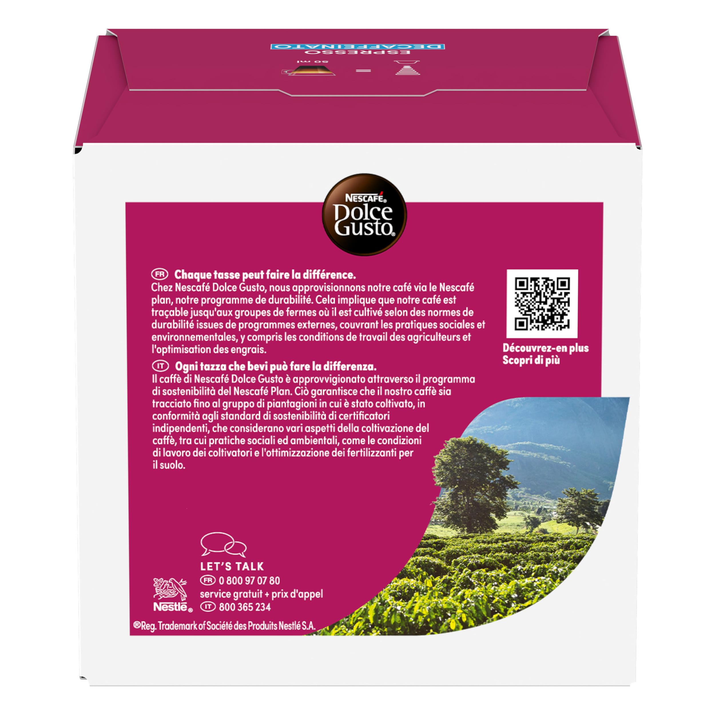 NESCAFÉ Dolce Gusto Espresso Decaffeinato capsule caffè 96 pezzi Arabica