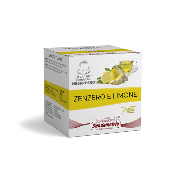 SignoriCaffè Tè e Tisane Sandemetrio Zenzero e Limone capsule 10 pezzi