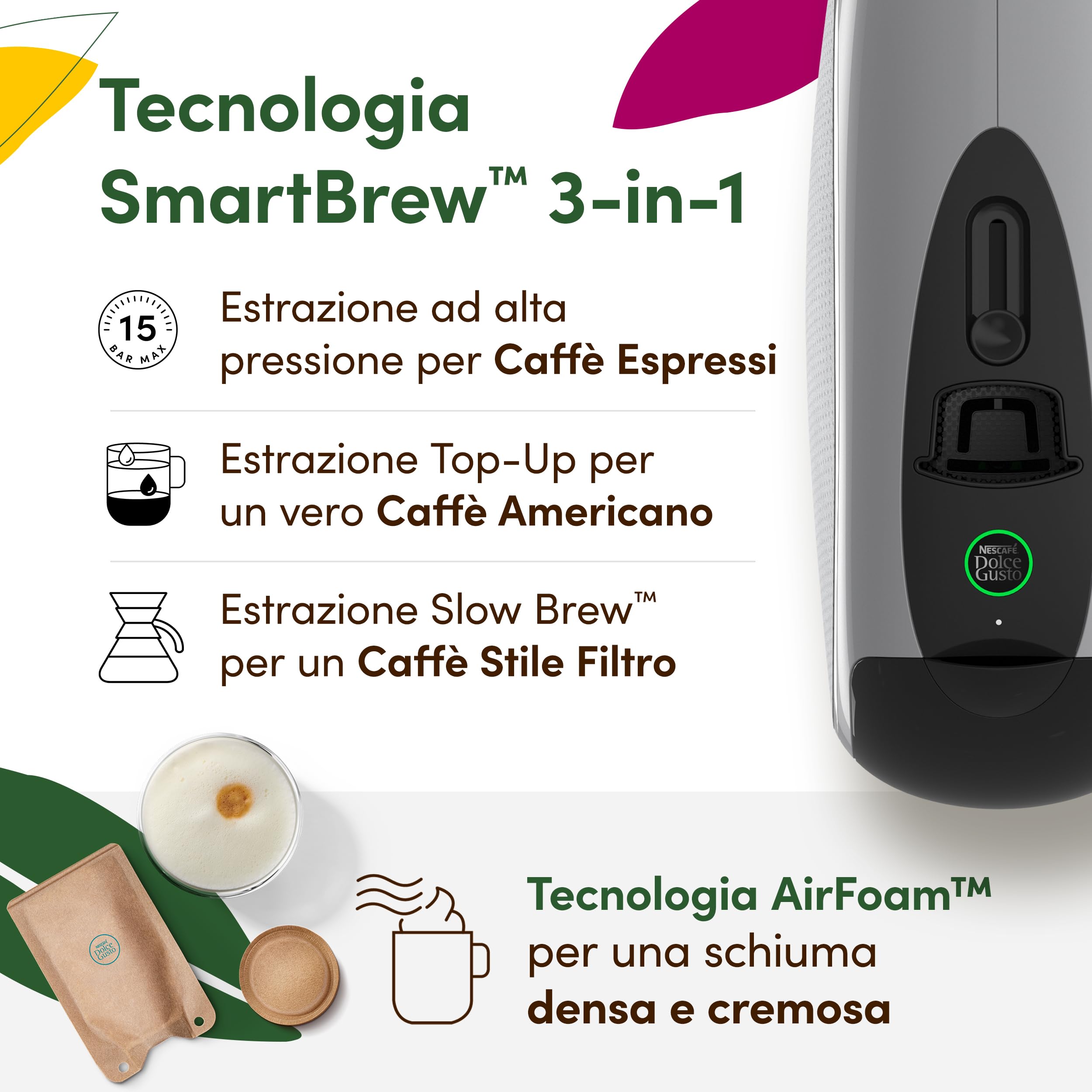 NESCAFÉ Dolce Gusto NEO Latte macchina da caffè per capsule compostabili