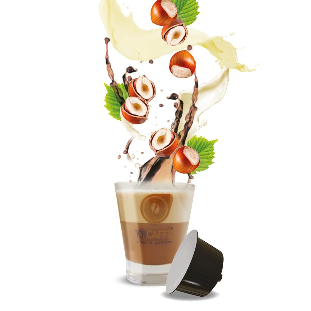 101 Caffè Bevande Golose Nocciolino capsule 30 pezzi al gusto di nocciola