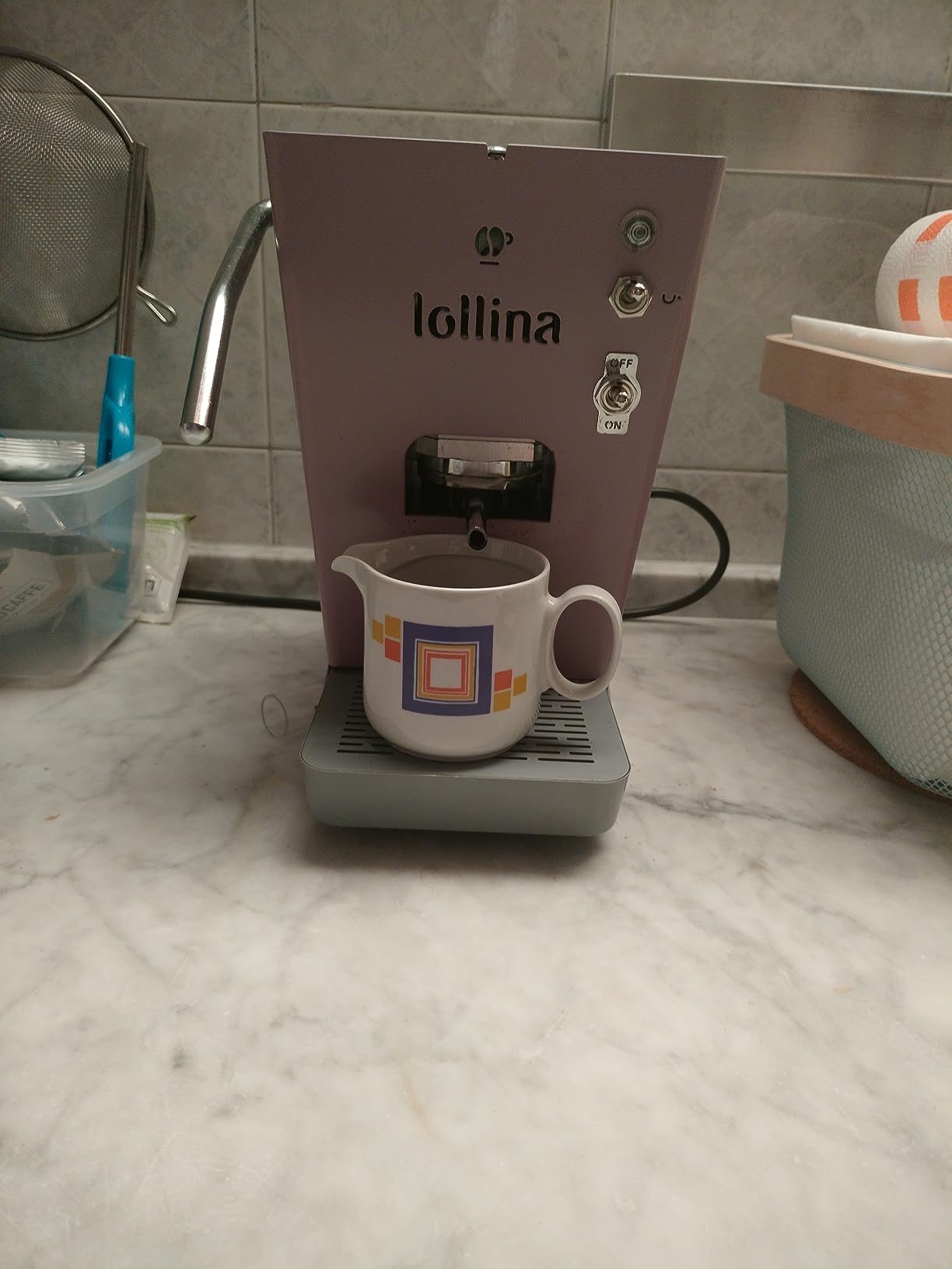 Lollo Caffè Lollina Plus macchina a cialde ESE 44 mm Rosapop con 40 cialde