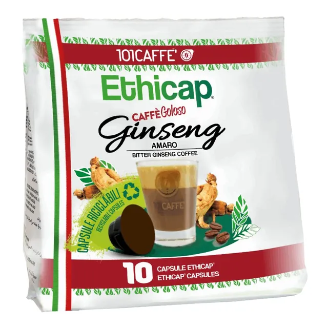 101 Caffè CAFFÈ Ginseng Amaro capsule Ethicap 10 pezzi gusto deciso