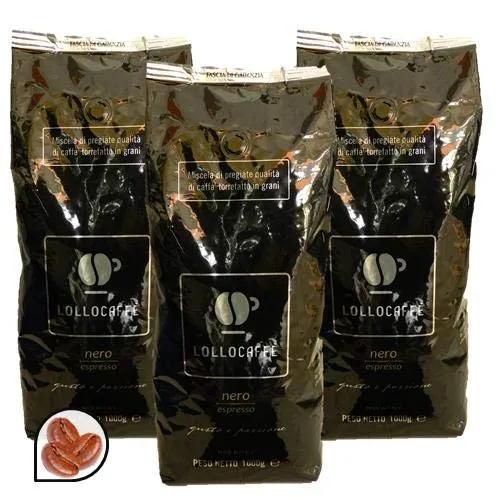 Lollo Caffè Grani Nero caffè in grani 1 kg tostatura scura